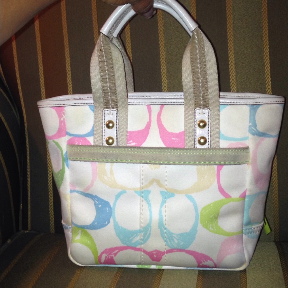 Coach Hampton Signature Mini handbag.